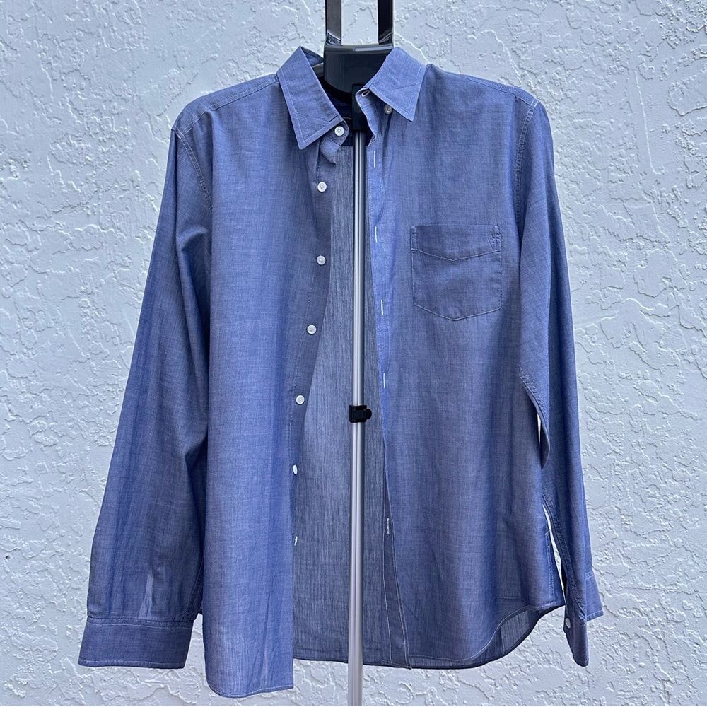 J. Crew Men's Casual blue Button Down Shirt